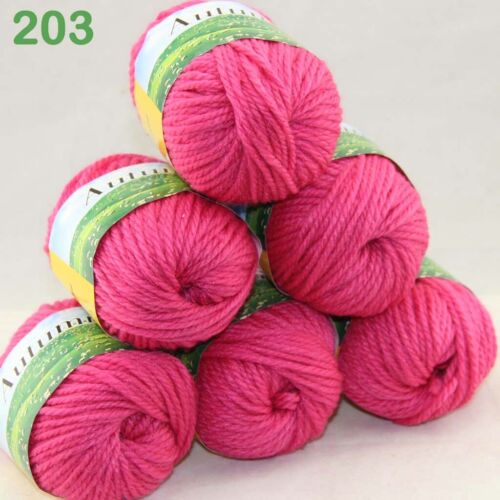 Sale New 6Ballsx50g Quick Hand Knitting Wool Silk Yarn Blankets Shawl Scarf 03