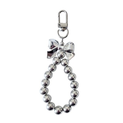 Delicate Beaded Key Chain Handmade Bowknot Shaped Keyring Keychain Bag Ornament