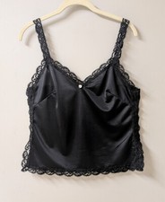 Olga Vintage 70's Black Nylon Lace Camisole 36 Style 929