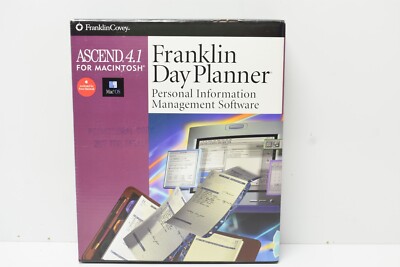 Franklin Day Planner System Ascend 4.1 Software Macintosh New Sealed 1997