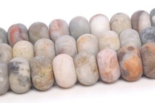 8x5MM Natural Matte Multicolor Crazy Lace Agate Beads AAA Rondelle Beads 15"