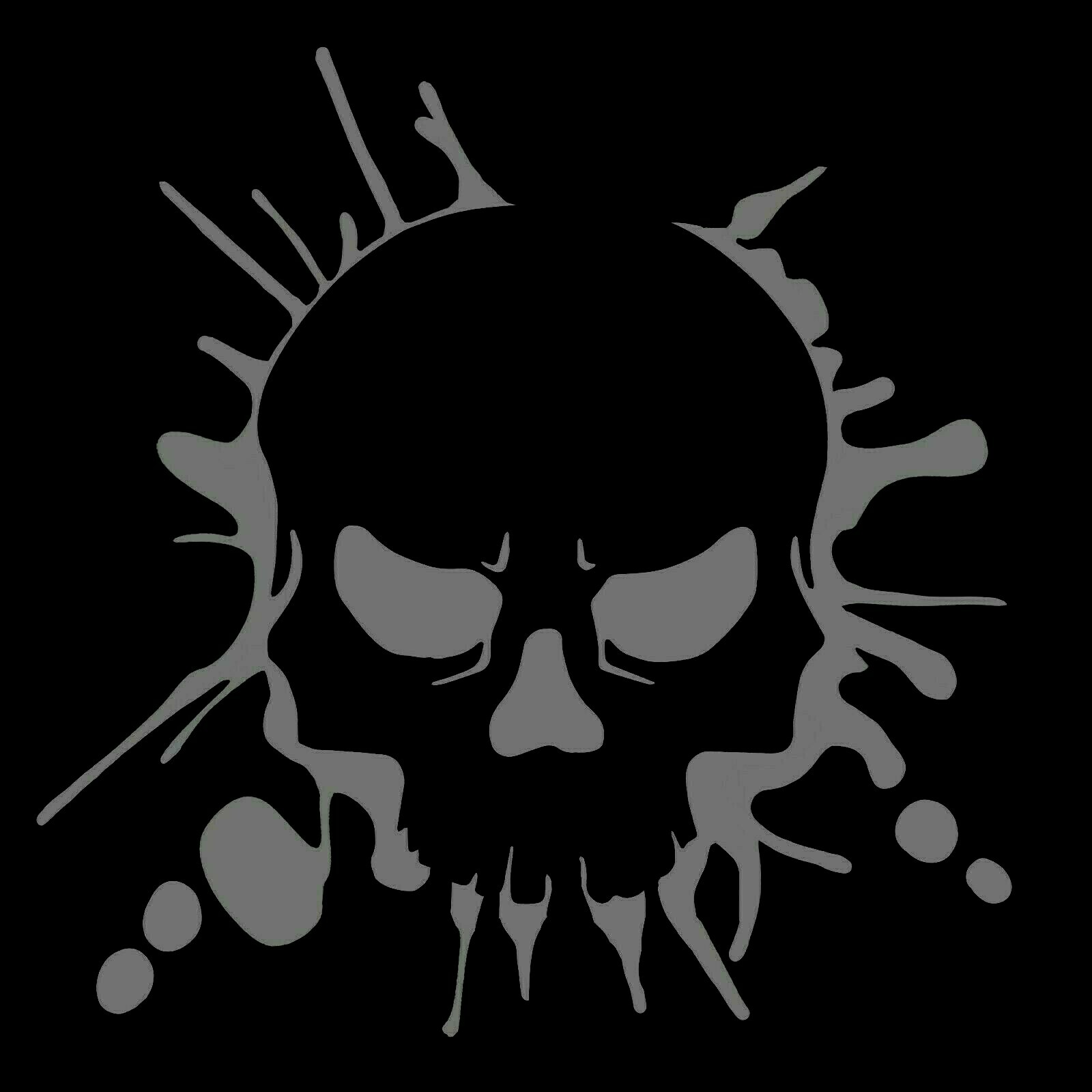 Skull Sticker Custom Splash Skull Decal eBay