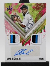 2021 Diamond Kings Jazz Chisholm DK Material Auto RC Purple FOTL #17/20