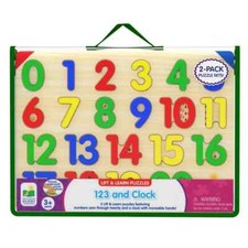 Lift and Learn Puzzles Numbers + Clock 2 Pack