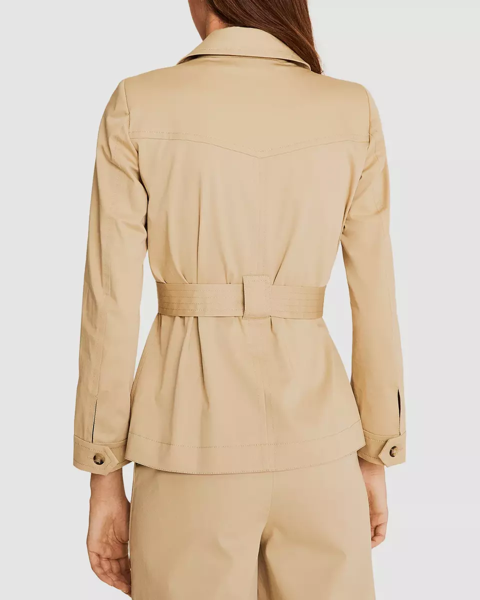 Veste manteau femme bouton ceinture beige muse 436 ba sh taille XS