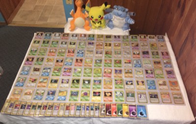 COMPLETE BASE SET 2 POKEMON CARDS 130/130 IN EXC/NEAR MINT