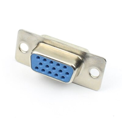 5Pcs HD D-SUB 15 Pin VGA Connector Female   Type Socket Adapter 3 Row DB15F #W1