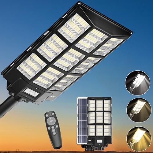 4000W Solar Street Light Outdoor-3000K/4000K/6500K Dimmable Outdoor Solar Light - Picture 3 of 13