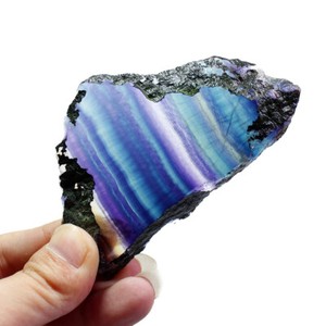 Natural Colorful Fluorite Quartz Crystal Point Healing Stone Slice