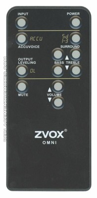 zvox soundbar remote