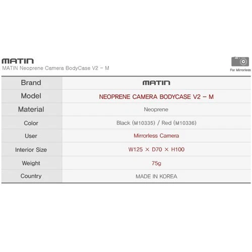 Funda blanda de neopreno Matin para cámara (M) para cuerpo Fujifilm X-T10 Foto 2 de 4
