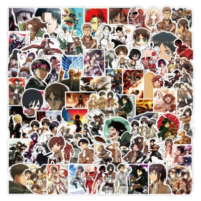100 Pack Attack on Titan AOT Phone Laptop XBOX PC PS Decals Anime Stickers Bomb