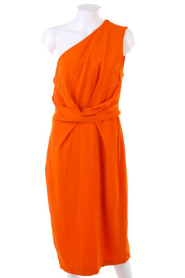 REISS Kleid Etuikleid XL orange