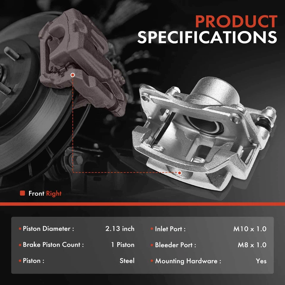 Pinza de freno de disco con soporte para Toyota Corolla 1998-2002 Prizm delantera derecha Foto 2 de 4