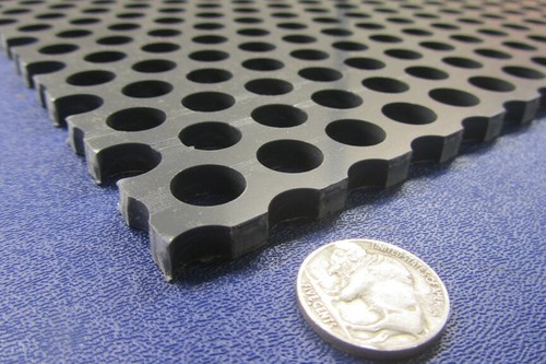 PVC Type I Perforated Sheet, 1/4" Thick x 24" x 24", 1/2" Dia Hole, Staggered - Picture 7 of 12