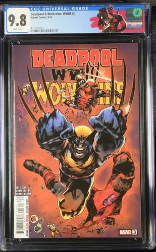 Deadpool/Wolverine WWIII #3, Marvel (2024) CGC 9.8 (NM/M) Custom Deadpool Label!
