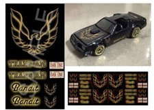 hot wheels decals water slide 1:64 scale decal 1/64 Smokey and the bandit