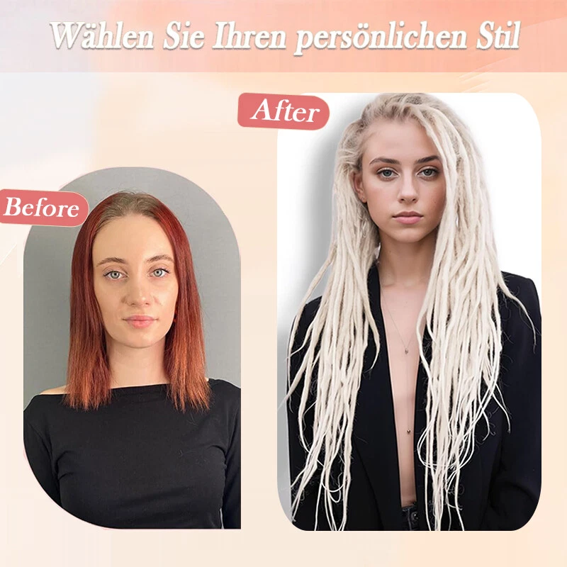 Zöpfe Dreadlocks Hair Extensions Haarverlängerung Rastalocken Kunsthaar 20"/24" - Bild 3 von 4