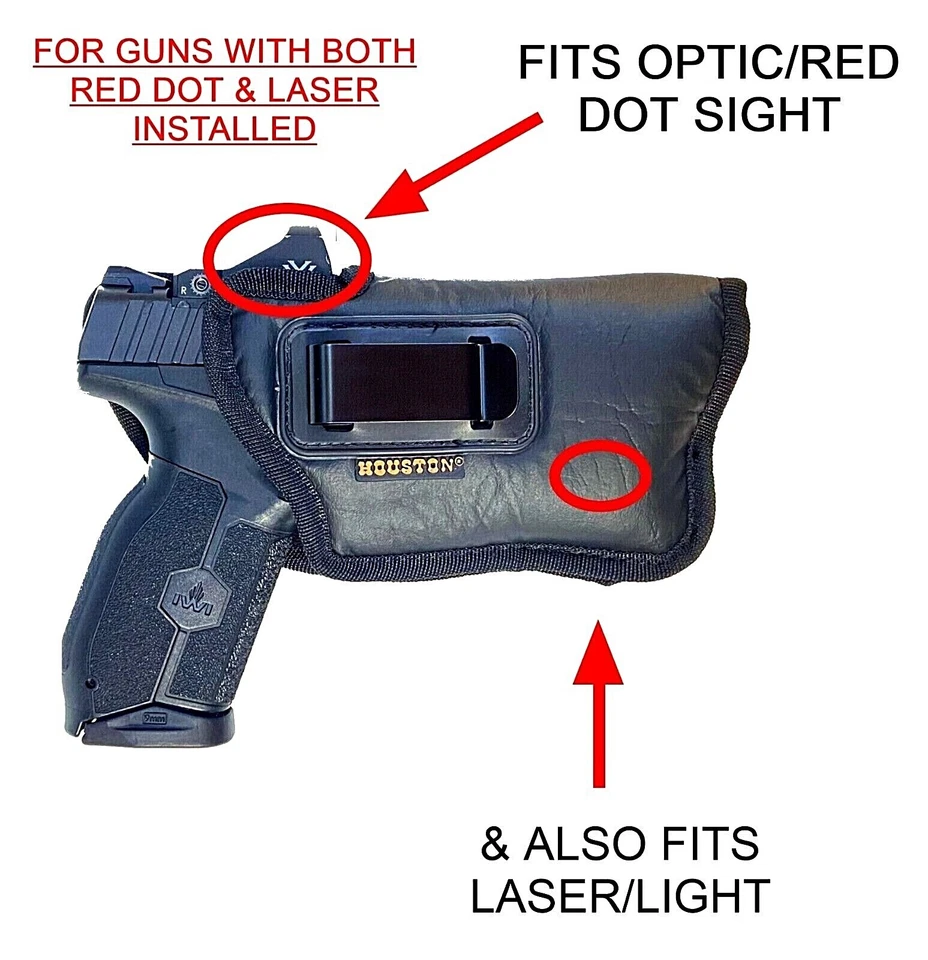 Red Dot & Laser/Light Combo Optic Cut + Laser IWB Houston Holster - Choose Size - Image 2 of 4