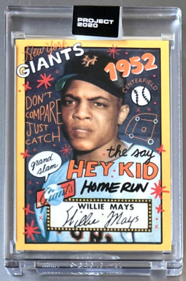 TOPPS PROJECT 2020 #80 WILLIE MAYS by Artist SOPHIA CHANG ** GIANTS 1952 #261