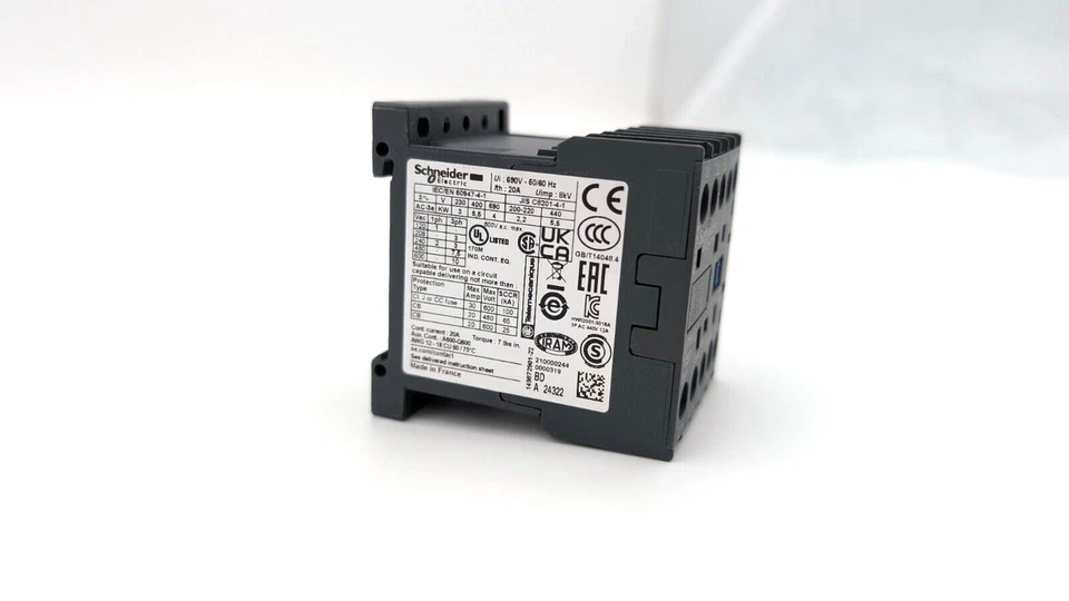 Contactor Schneider Electric LP1K1210B TeSys K 3P AC-3/AC-3e 440V 12A 1NO aux24v Foto 3 de 4