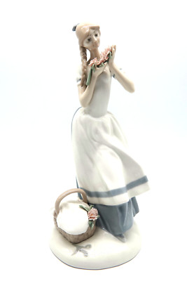 Porzellan Figur ''Cecilia the Carnation Maiden'' Franklin Mint 1983