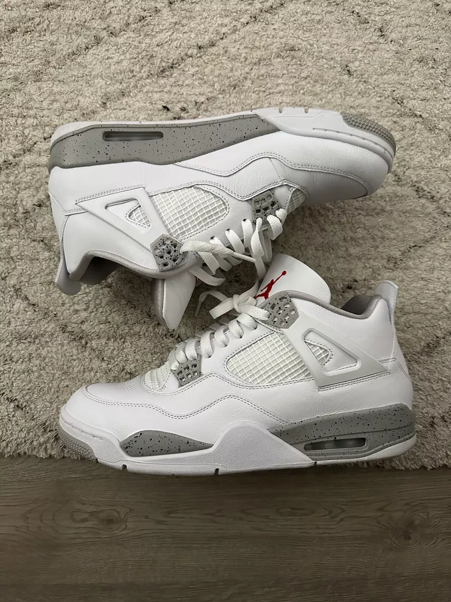 Size 12 Jordan 4 Retro Mid White Oreo Fire Red Tech Grey Black Cement 4s