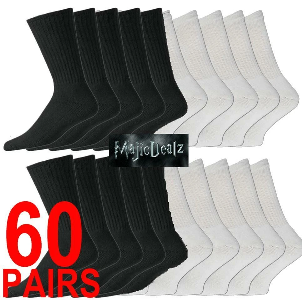 60 Pairs Mens Cotton Rich Sport Work Socks Size 6-11 Wholesale Job Lot
Opens in a new window or tab