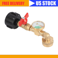 Propane Refill Adapter W/Gauge  Control Valve Fill 1 Lb Bottles From 20 Lb Tank