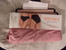 BLISSFUL BENEFITS/WARNERS MICROFIBER HI-CUT MID WAIST BRIEF PANTIES SZ 5 3 PR