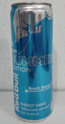 1 Can Red Bull Summer Edition Beach Breeze Discontinued Energy Drink Collectors Ebay