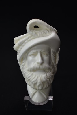 CAVALIER Figure Pipe By Erdogan EGE block Meerschaum New W Case#416