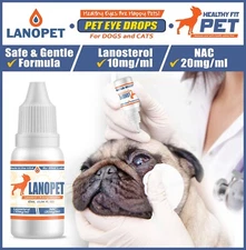 Lanosterol + NAC Dog Cat Eye drops | Cataracts, Dry Eyes, Tearing, MAX Strength