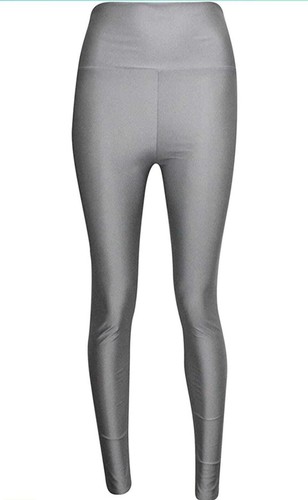 Damen hochtaillierte amerikanische Discohose Leggings Nasslook glänzende Leggings - Bild 13 von 13