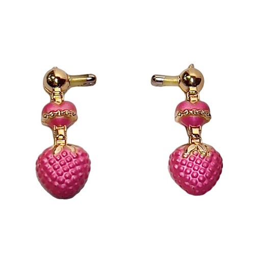 LOL OMG Surprise Larose Doll Outfit Jewelry Rose Gold Pink Heart Earrings