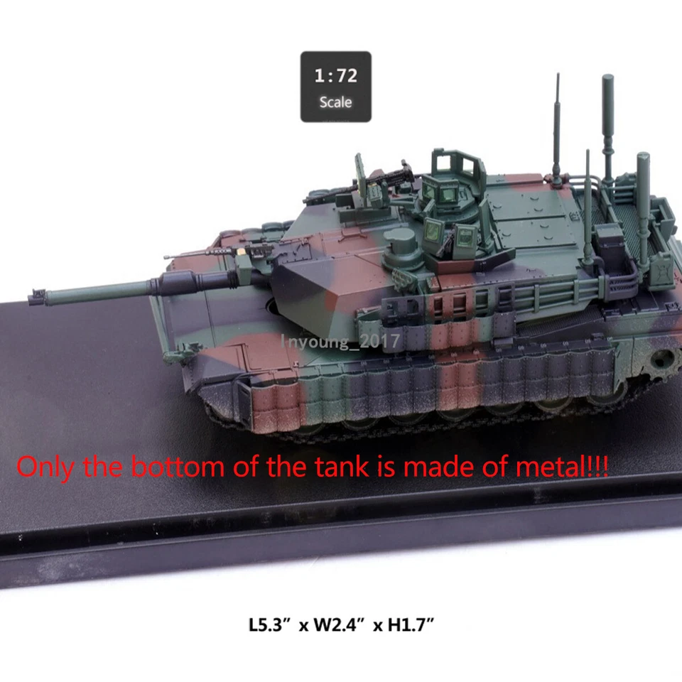 1:72 US Army M1A2 Tusk II Tank Model Diecast Military Toys Vehicle for Boys Kids - Image 2 of 4
