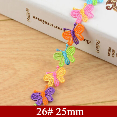 13/15/25mm Guipure Embroidered Daisy Flower Lace Trim Sewing and Embellishment - Picture 37 of 63