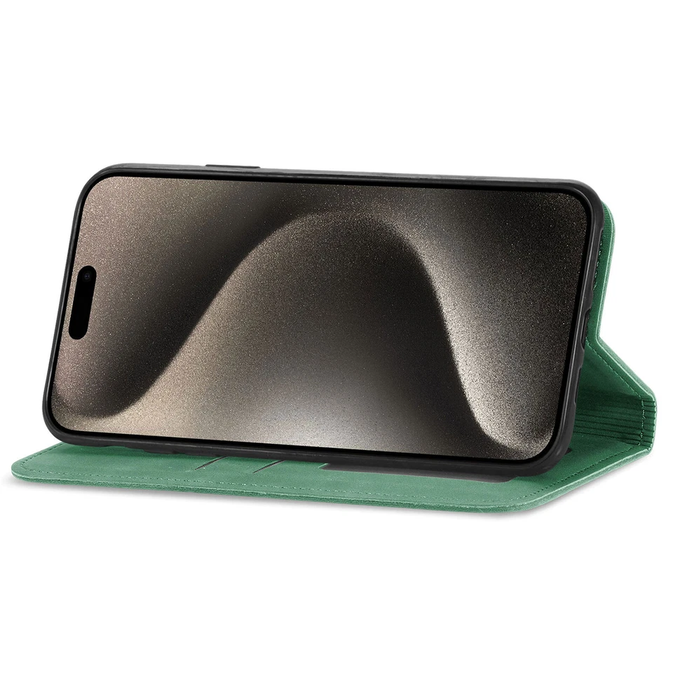 Skin Green Wallet Phone Case For iPhone Huawei Samsung TCL Honor ZTE Sony Moto - Image 4 of 4