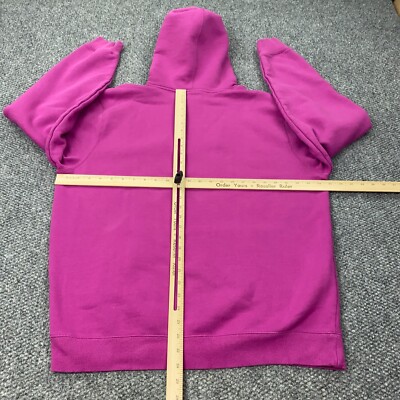 Stussy Oval App. Hoodie Mens XL Magenta Sweatshirt Embroidered Sk8