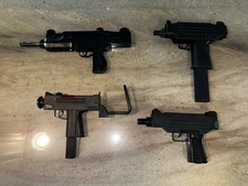 Vintage Larami Imperial Sekiden UZ 5 Toy Squirt water cap Gun motorized Uzi lot