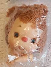 4 1/2" Acrylic Yarn Hair Doll Head Hand Set Fibre Craft Vintage
