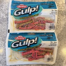 2 Packs Berkley Gulp Saltwater 3” Ghost Shrimp Pink Belly Shrimp
