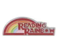 Reading Rainbow Style 1pc Pin Metal Reading Rainbow Rubber Back FREE SHIPPING