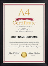 Cadre A4 Noir, Cadre Photo A4 Élégant Pour Photos, Posters, Document - Affichage