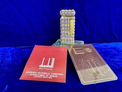 Dunhill Lighter 925 Silver Vintage Rollagas 99.9% New Condition Work Year Warran