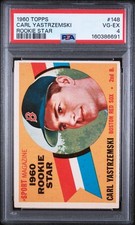 1960 Topps #148 Carl Yastrzemski Rookie Card RC Graded PSA 4 VG Ex Rare!. rookie card picture