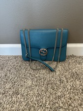 Gucci Dollar Interlocking GG Shoulder Bag Blu...