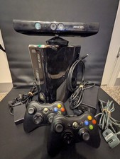 Microsoft Xbox 360 S Kinect Bundle 250GB Black Console, 2 Controllers, Cords