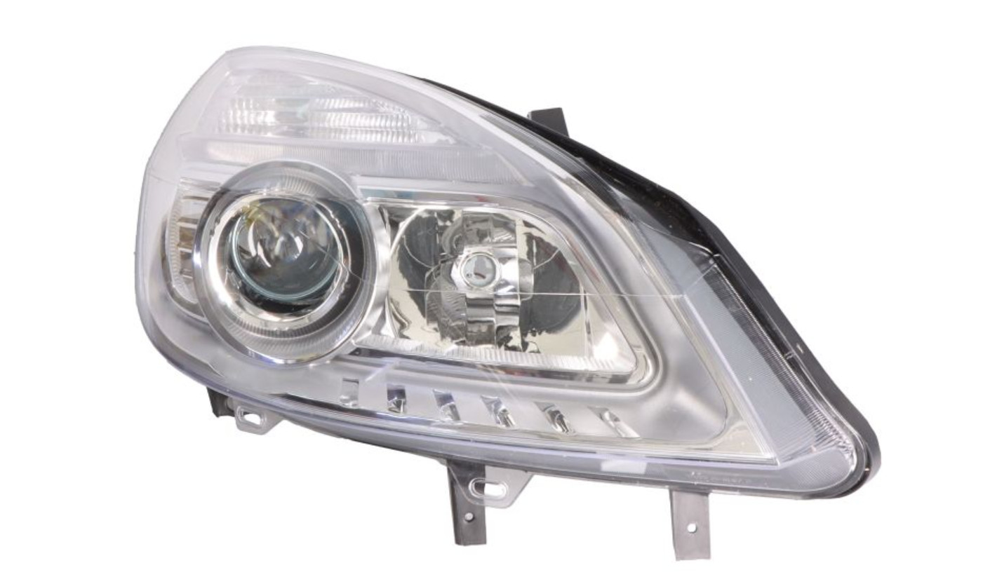 Phare avant gauche pour Renault Grand Scenic II, optique électrique modèle phase 2 de 2006 à 2009