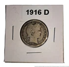 1916 Barber Quarter 25c Collection Silver Coin